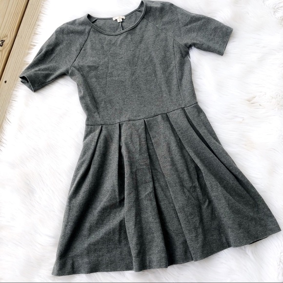GAP Dresses & Skirts - Gap Pleated Mini Grey Cotton Nylon Shift Dress